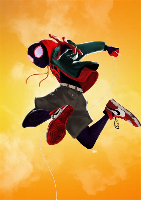 Ilustración de Miles Morales como Spider-Man