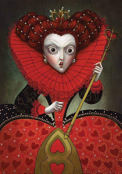 Ilustración de Benjamin Lacombe: Alicia con la Reina de Corazones