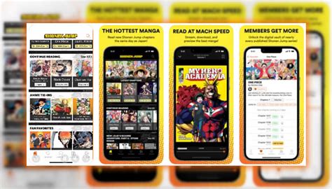 Interfaz de varias aplicaciones de lectura de cómics en smartphones