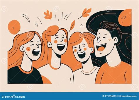 Ilustración de personas riendo y disfrutando de una serie de comedia