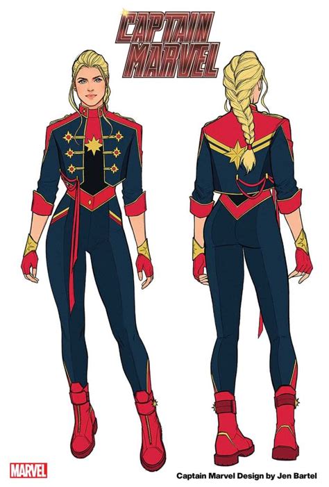 Carol Danvers como Capitana Marvel en su traje moderno