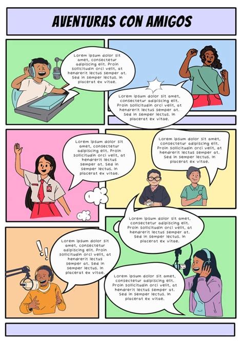 Cuadrículas de cómic en Canva
