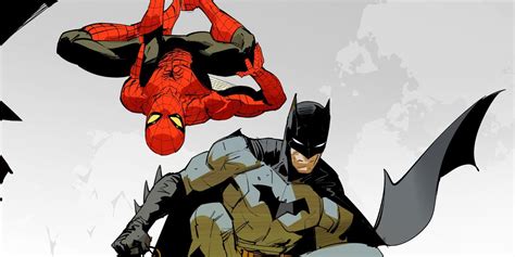 Ilustración de Batman, Spider-Man y Superman