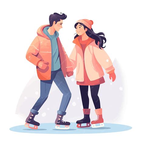 Ilustración de pareja joven en un entorno escolar
