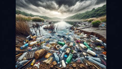 Superhéroe luchando contra la contaminación del agua
