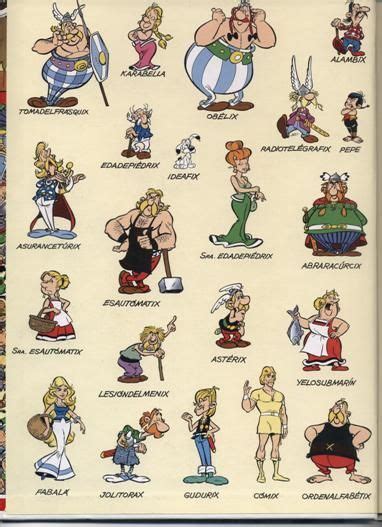 Personajes de Astérix y Tintín