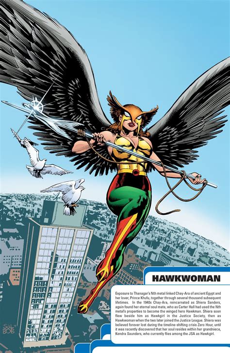 Hawkgirl volando con su maza