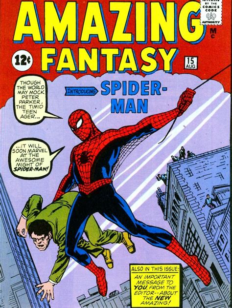 Portada del primer cómic de Spider-Man
