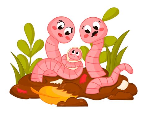 Ilustración de Lombriz y sus amigos