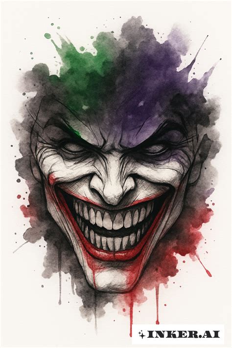 Ilustración del Joker con una sonrisa siniestra