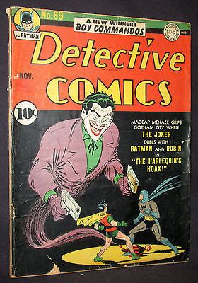 Portada del cómic Detective Comics #69 (1942) con el Joker usando armas de fuego