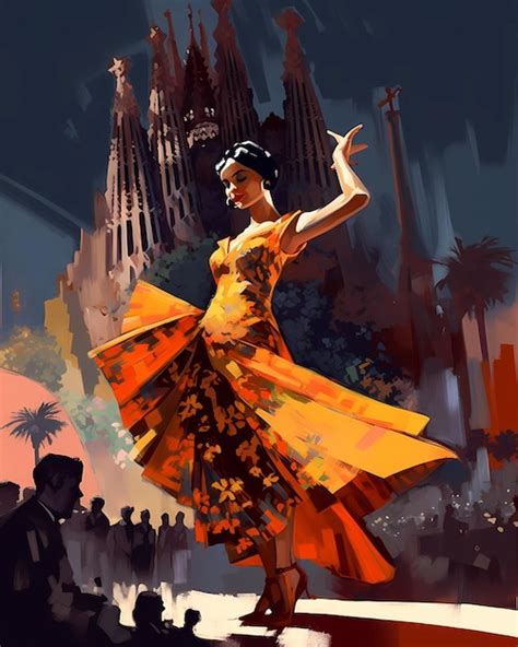 Ilustración de Andrea llegando a Barcelona