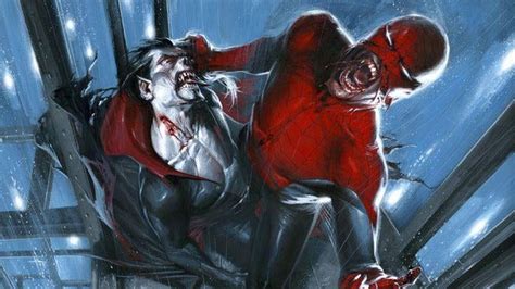 Morbius luchando contra Spider-Man