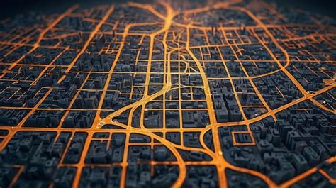 Mapa estilizado de una ciudad ficticia