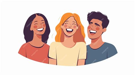 Ilustración de personas riendo juntas
