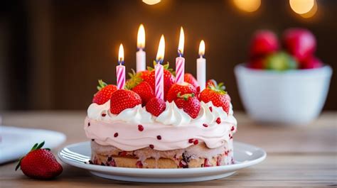Pastel de cumpleaños con velas