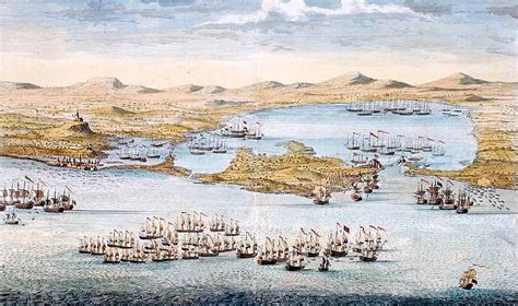 Mapa de la Batalla de Cartagena de Indias