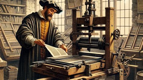 Ilustración de una imprenta moderna