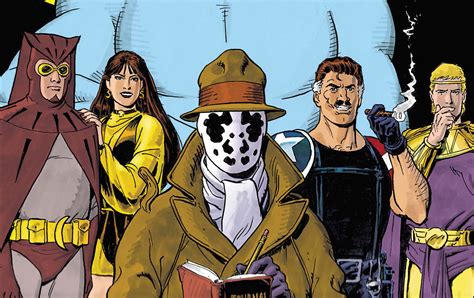 Infografía con los personajes principales de Watchmen y sus inspiraciones