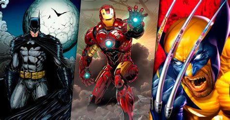 Personajes de cómic famosos en acción