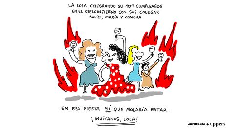 Viñeta de Lola Mendieta mostrando su fuerza