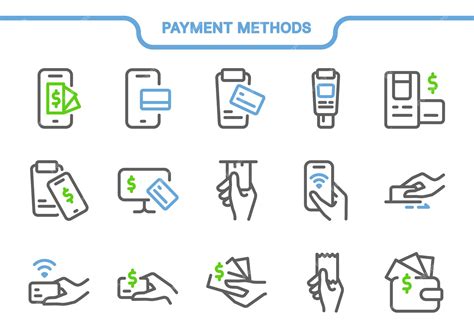 Iconos de métodos de pago: PayPal, tarjeta de crédito, transferencia bancaria