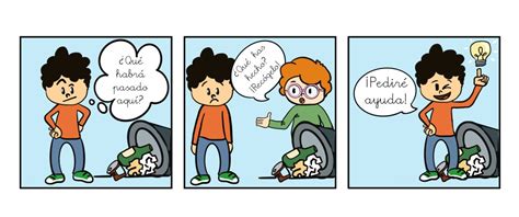 Ejemplo de personajes y escenarios en viñetas