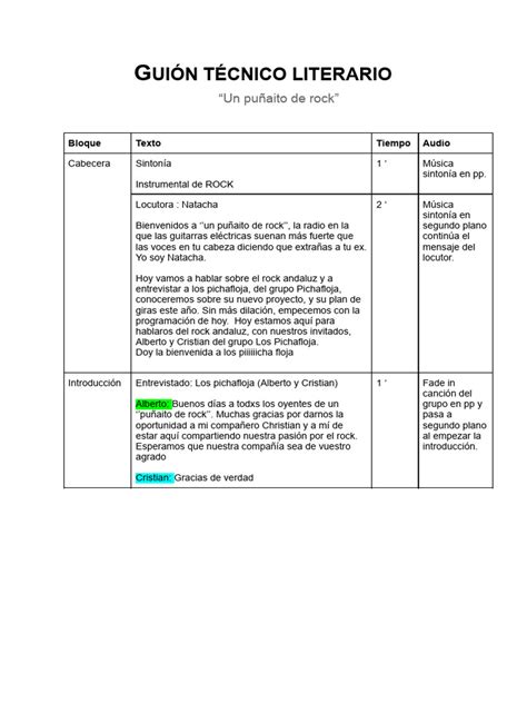 Diagrama comparativo entre guion literario y guion técnico