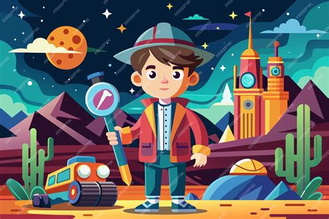 Niño viajando en el tiempo