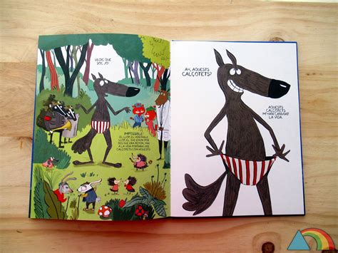 Ilustración del lobo en calzoncillos