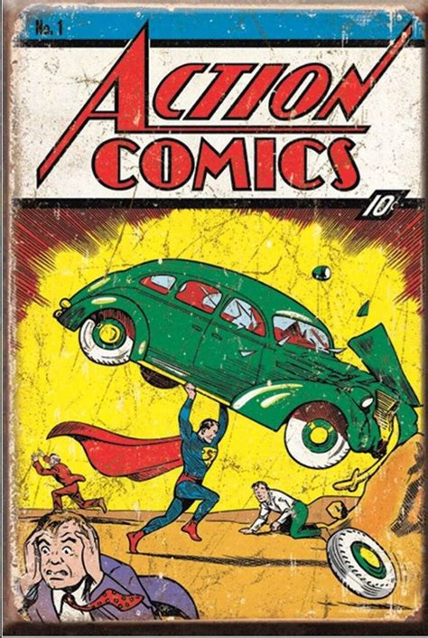 Portada de Action Comics # 1, que contó con el debut de Superman, el primer superhéroe.