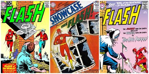 Portada de Showcase #4, presentando al Flash de la Edad de Plata.