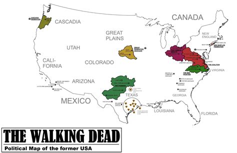 Mapa de ubicaciones clave en The Walking Dead