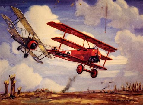 Manfred von Richthofen, el Barón Rojo, con su icónico triplano Fokker Dr.I.
