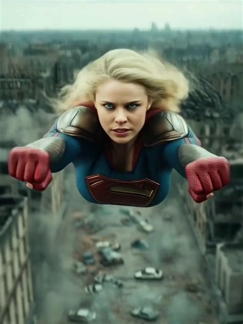 Supergirl volando en el espacio