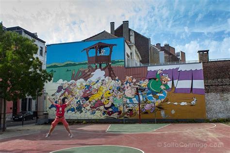 Mapa de la Ruta del Cómic en Bruselas