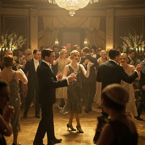 Ilustración de una de las fiestas de Gatsby