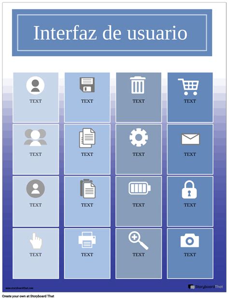 Ejemplo de interfaz de Pixton