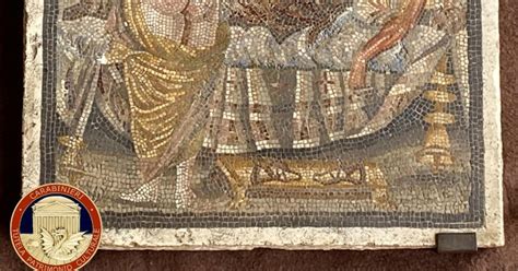Mosaico romano del siglo II a. C. que representa una escena teatral