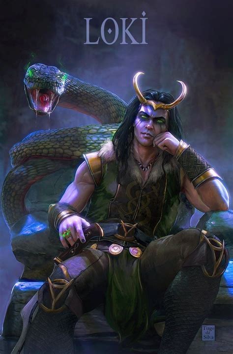 Representación de Loki en la mitología nórdica