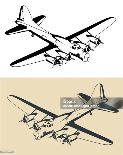 Ilustración de un bombardero Boeing B-17