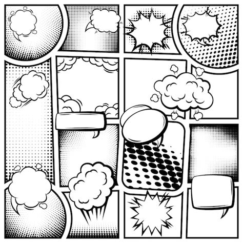 Ejemplo de plantilla PSD para diseño de cómics