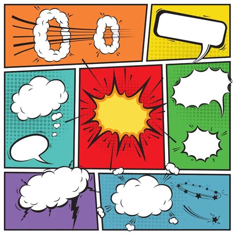 Ejemplos de diferentes tipos de viñetas de cómic