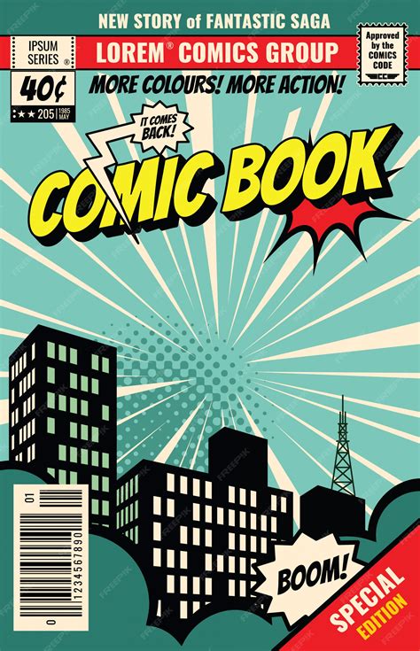 Portada de cómic vintage