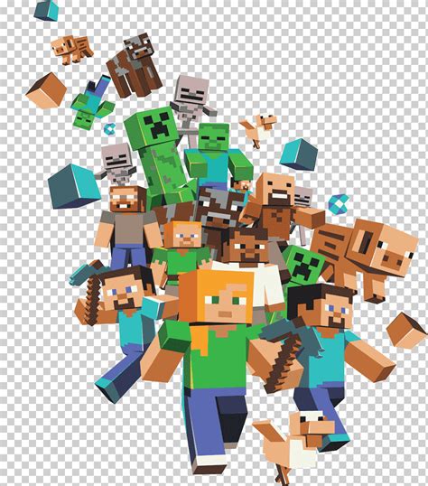 Ilustración de personajes de Minecraft