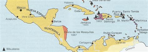Mapa del Caribe del siglo XVIII