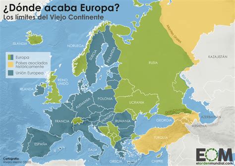 Mapa de Europa destacando fronteras naturales