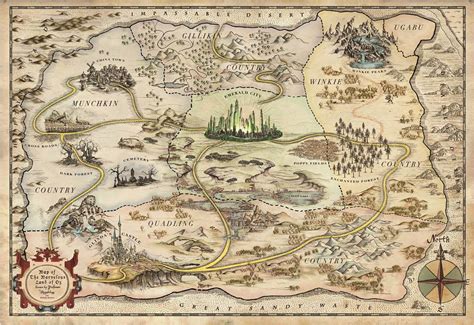 Mapa de la Tierra de Oz