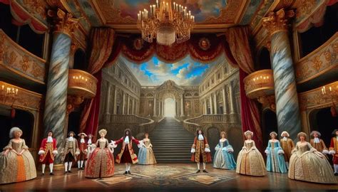 Escenario de época con vestuario detallado