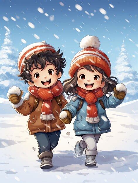 Takaki y Akari caminando bajo la nieve